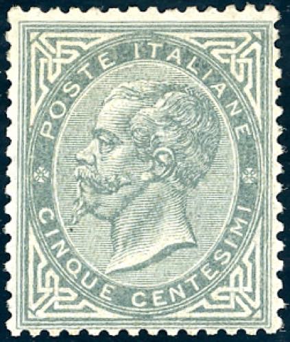 1866 - 5 cent. De La Rue, tiratura ... 