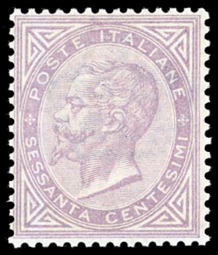 1863 - 60 cent. lilla chiaro, De ... 