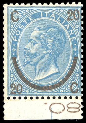 1865 - 20 cent. su 15 cent. Ferro ... 
