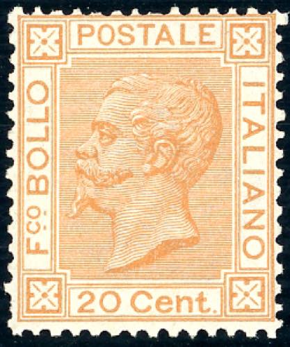 1877 - 20 cent. ocra arancio (28), ... 