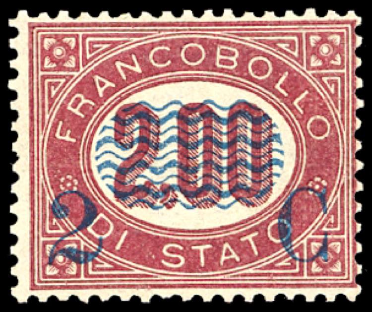 1878 - 2 cent. su 2,00 lire ... 