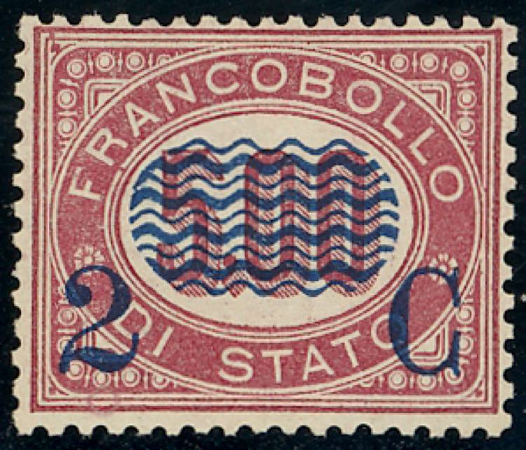 1878 - 2 cent. su 5 lire Servizio ... 