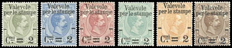 1890 - Soprastampati Valevole per ... 