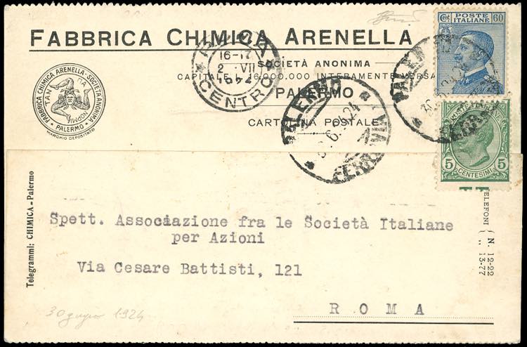 1924 - 60 cent. Michetti, 5 cent. ... 