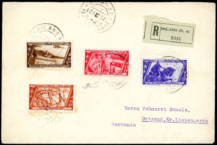 1932 - Aerogramma raccomandato da ... 