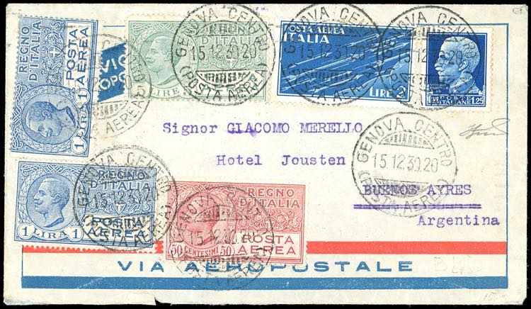 1930 - Aerogramma da Genova ... 
