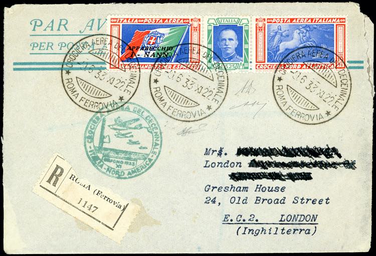 1933 - 5,25 + 19,75 lire Trittico ... 