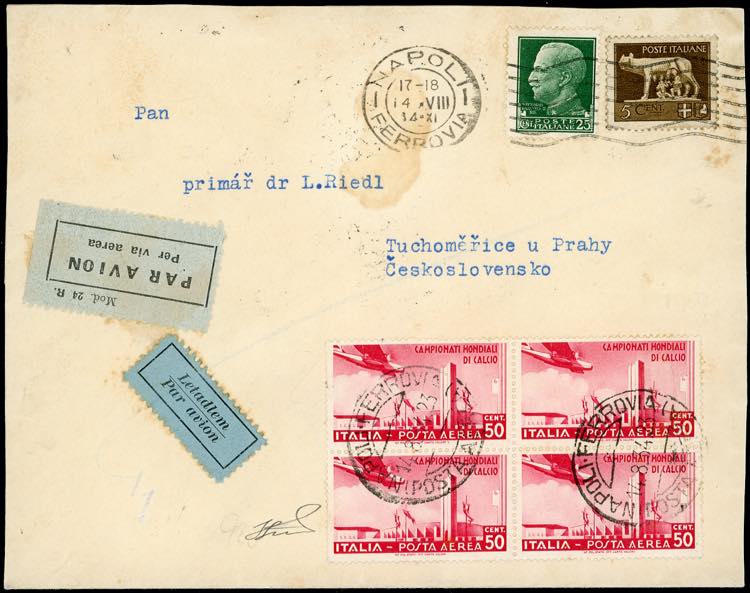 1934 - 50 cent. Mondiali di ... 