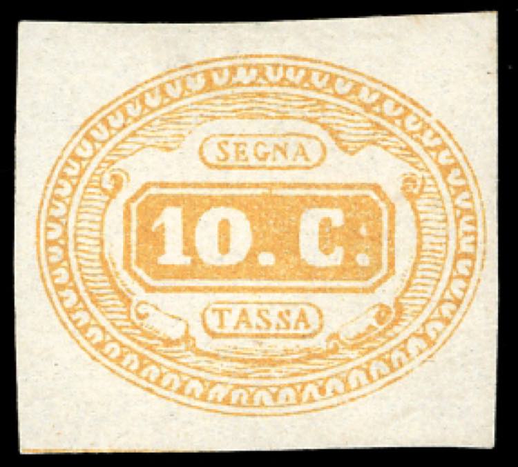 1863 - 10 cent. giallo (1), nuovo, ... 