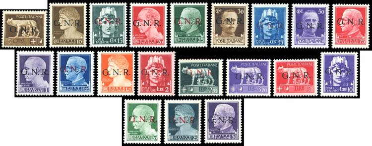 1944 - Soprastampati G.N.R.  ... 