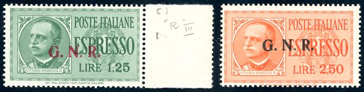 1943 - 1,25 lire e 2,50 lire ... 