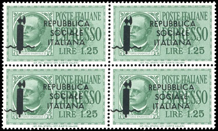 1944 - 1,25 lire soprastampato in ... 