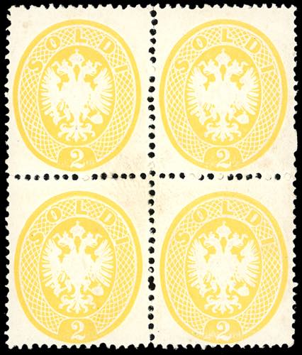 1863 - 2 soldi giallo, dent. 14 ... 