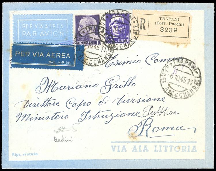 1945 - 10 lire Imperiale, in ... 