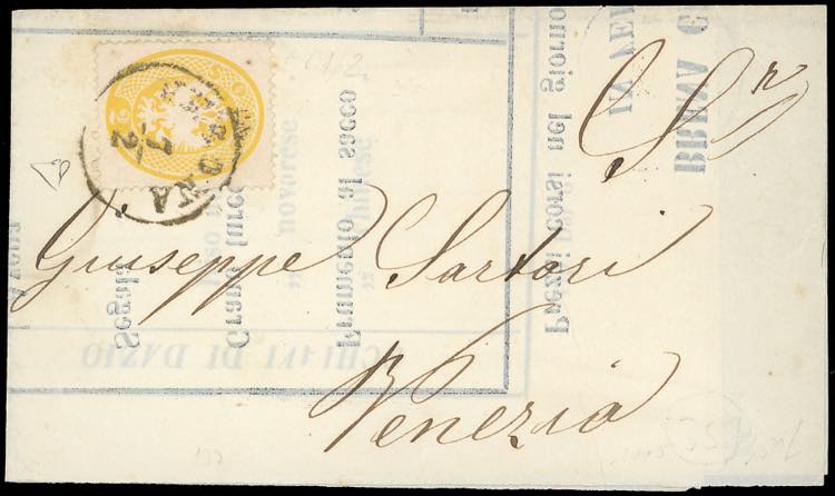 1865 - 2 soldi giallo, dent. 14 ... 