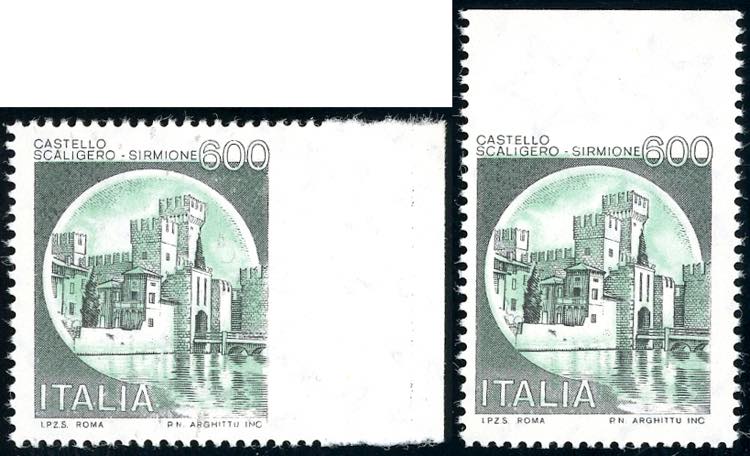 1980 - 600 lire Castelli (1523), ... 