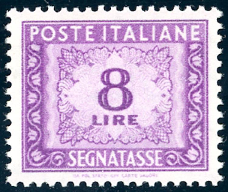 1955 - 8 lire, filigrana stelle ... 