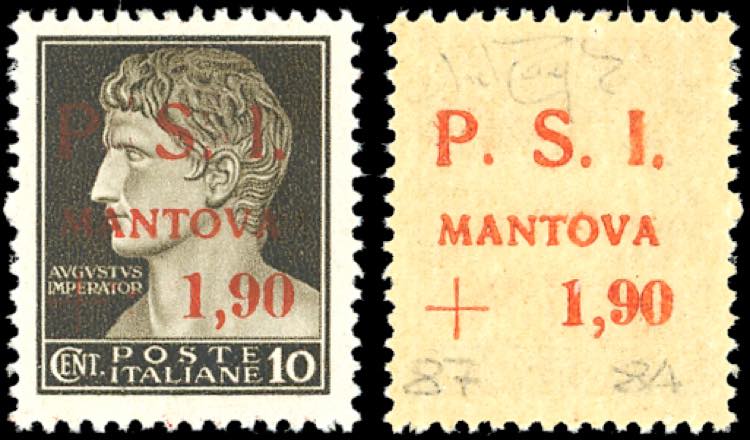 MANTOVA 1945 - 1,90 lire su 10 ... 