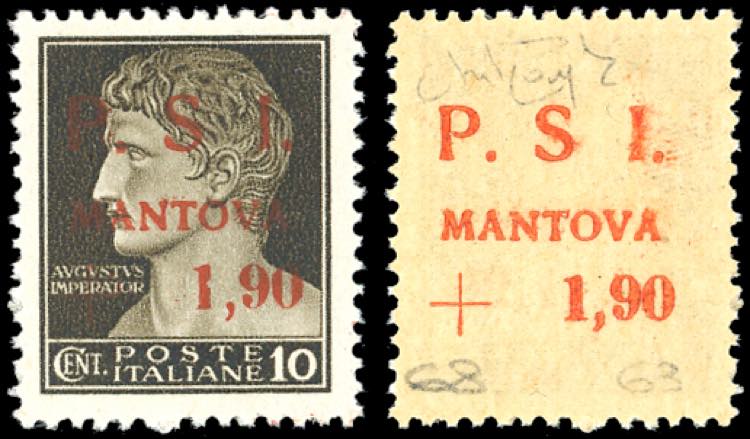 MANTOVA 1945 - 1,90 lire su 10 ... 