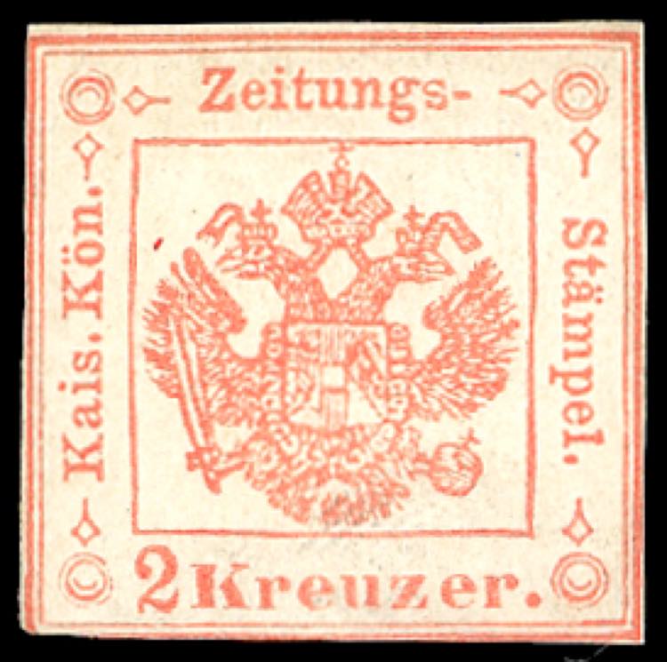 1859 - 2 kr. vermiglio (3), gomma ... 