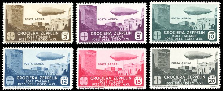 POSTA AEREA 1933 - Zeppelin, serie ... 