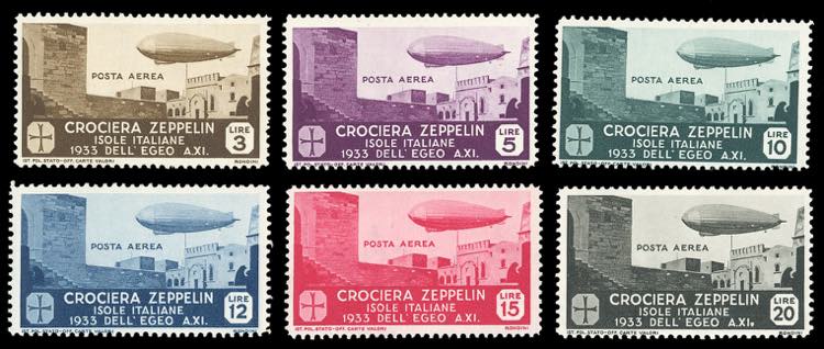 POSTA AEREA 1933 - Zeppelin, serie ... 