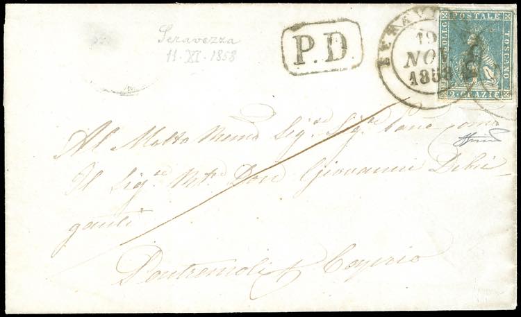 1858 - 2 crazie azzurro grigio ... 