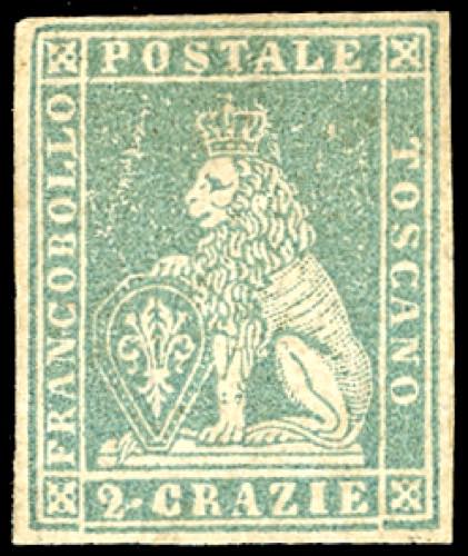 1857 - 2 crazie verde grigio ... 