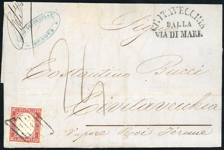 1863 - 40 cent. rosso carminio IV ... 
