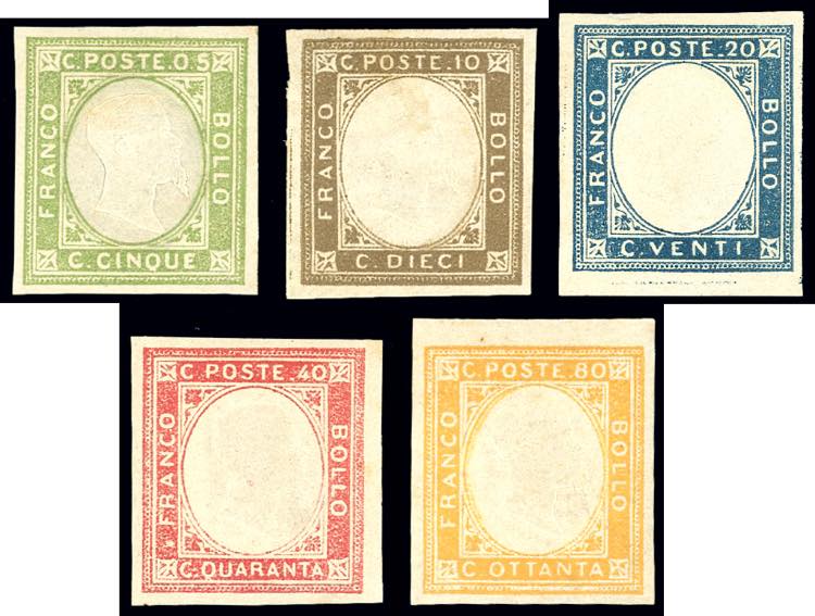 1861 - Non emessi, serie completa ... 