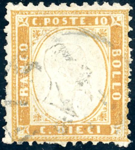 1862 - 10 cent. bistro giallo (1), ... 