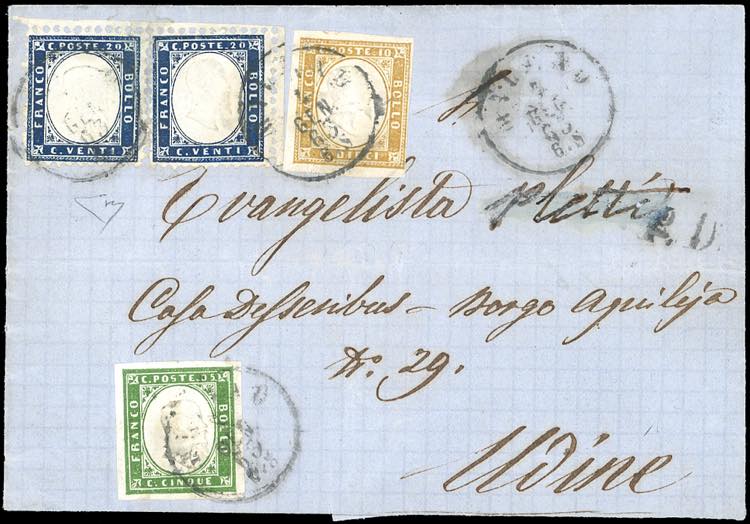 1863 - 20 cent. indaco (2), due ... 