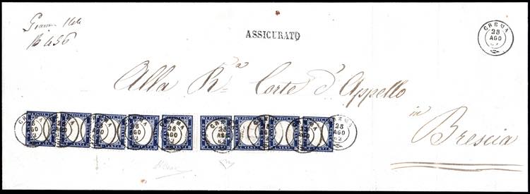 1862 - 20 cent. indaco con ... 
