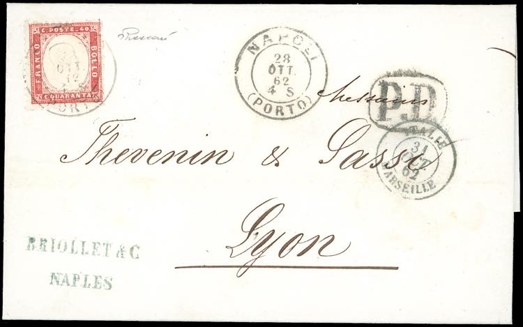 1862 - 40 cent. rosso carminio ... 