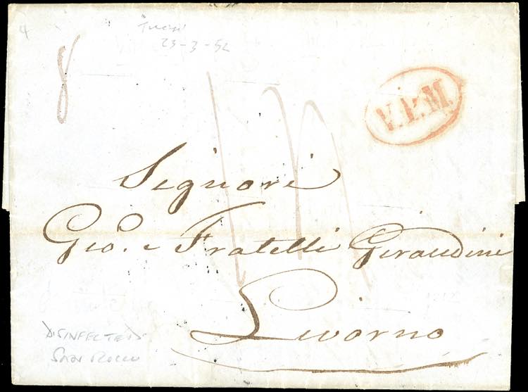 TOSCANA-TUNISIA 1852 - Lettera non ... 