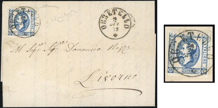 1863 - 15 cent. Litografico, II ... 