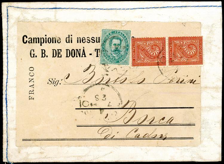 1888 - 2 cent. De La Rue, tiratura ... 