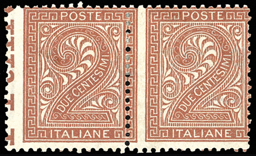 1866 - 2 cent. De La Rue, tiratura ... 