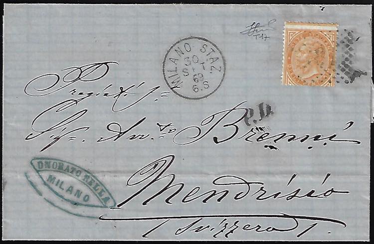 1869 - 10 cent. De La Rue, ... 