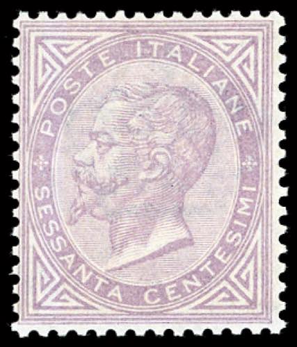 1863 - 60 cent. lilla chiaro, De ... 