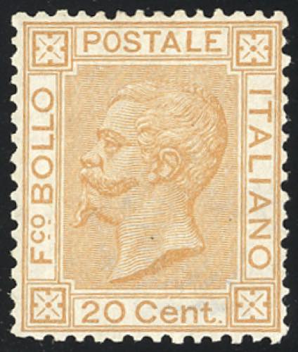 1877 - 20 cent. ocra arancio (28), ... 