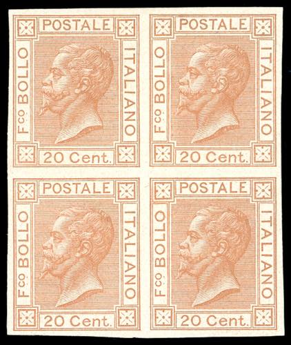 1877 - 20 cent. ocra arancio, ... 