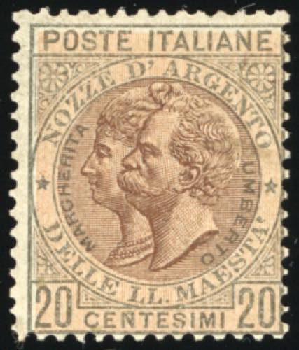 1893 - 20 cent. verde oliva e ... 