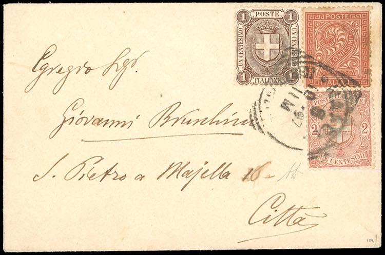 1897 - 1  e 2 cent. Stemma, in ... 