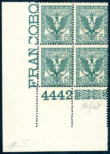 1901 - 5 cent. verde Floreale, ... 