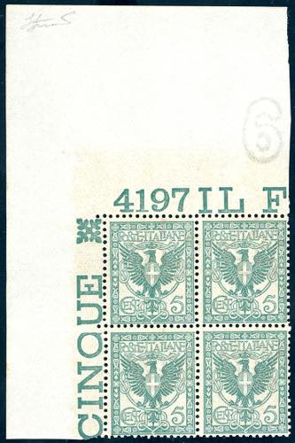 1901 - 5 cent. verde Floreale, ... 