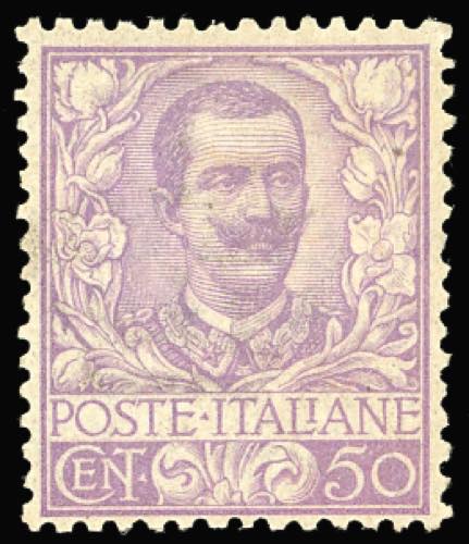 1901 - 50 cent. malva Floreale ... 