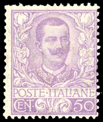 1901 - Floreale, 50 cent. malva ... 