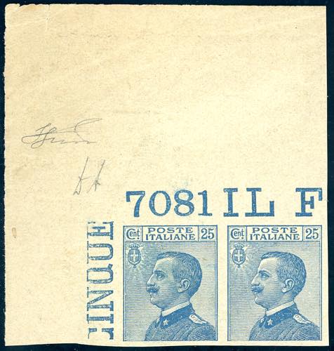 1908 - 25 cent. azzurro Michetti ... 