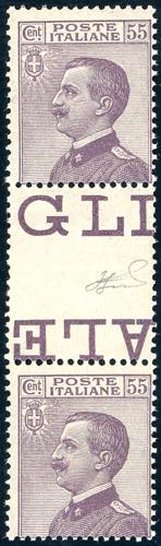 1918 - 55 cent. violetto bruno ... 